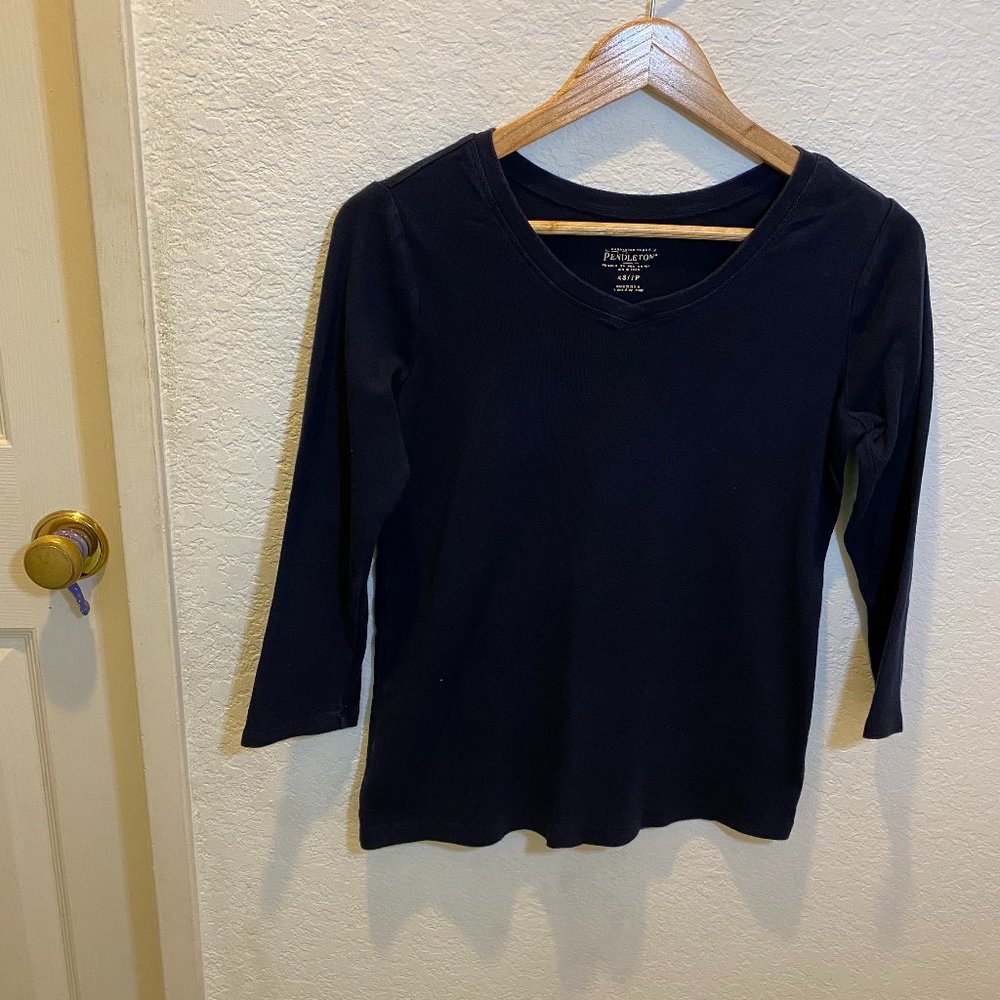 Pendleton | Navy Long Sleeve Crew Neck T-Shirt